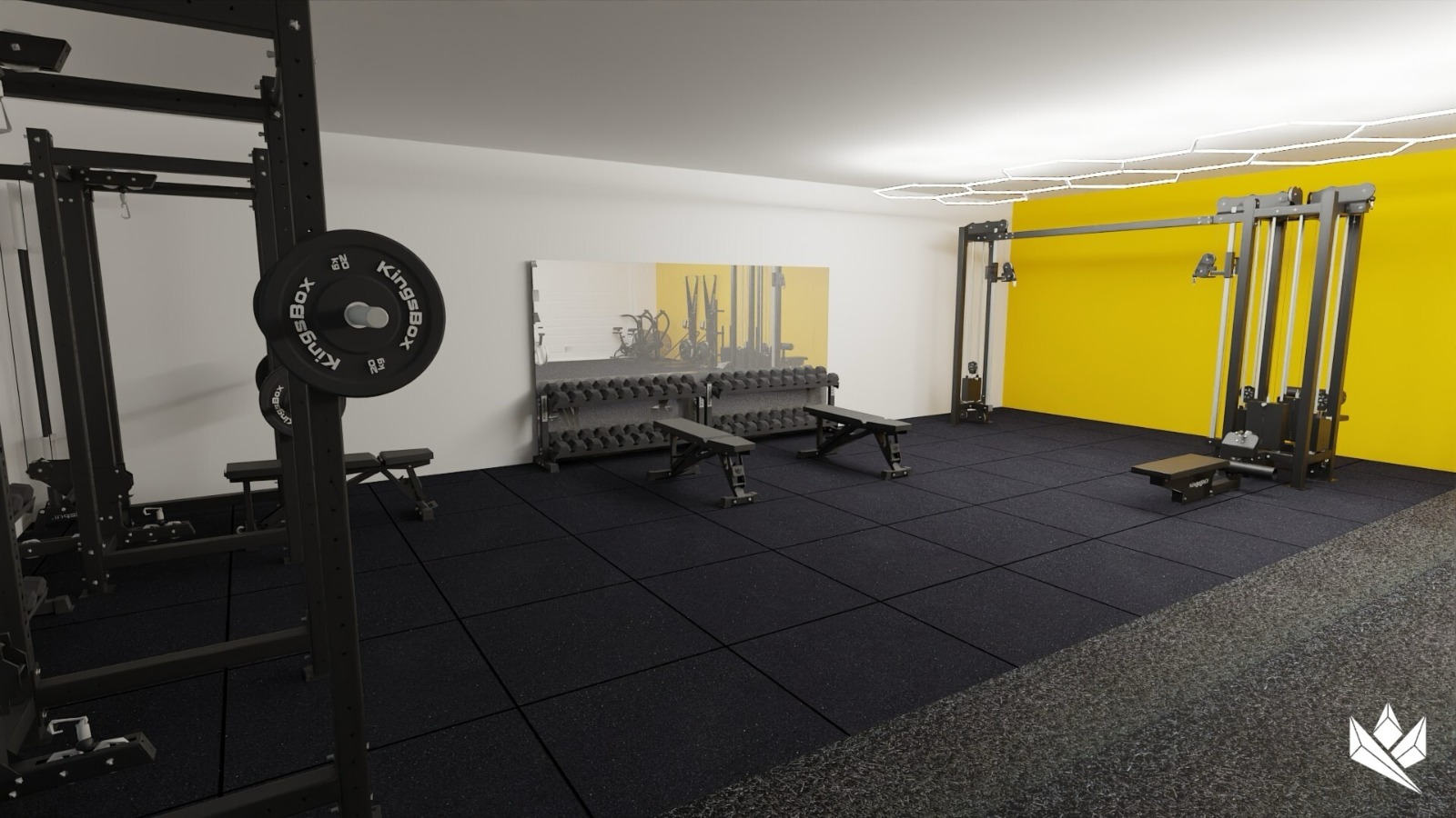 Zelfstandig trainen in de open gym van DE WOLD Gym Almere, toegang van 06:00 tot 23:00